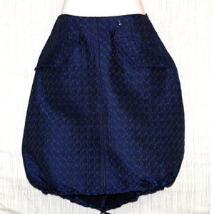 hache blue black bottom draw a bubble midi skirt Size:42